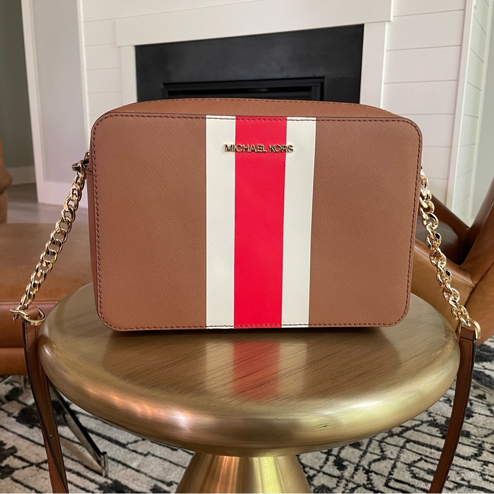 Michael Kors Jet Set Stripe Crossbody - Picture 9 of 9